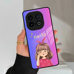 Cute Girl Hello Glass Case For Vivo - ShopOnCliQ