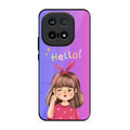 Cute Girl Hello Glass Case For iQOO 15 5G