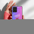 Cute Girl Hello Glass Case For Motorola