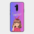 Cute Girl Hello Glass Case For Oneplus 7T Pro
