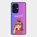 Cute Girl Hello Glass Case For Oneplus Nord Ce 3 Lite 5G