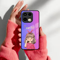 Cute Girl Hello Glass Case For Realme 16 Pro Plus 5G