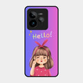 Cute Girl Hello Glass Case For Realme Gt 7 Pro