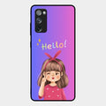 Cute Girl Hello Glass Case For Samsung Galaxy S20 Fe 5G