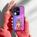 Cute Girl Hello Glass Case For Vivo - ShopOnCliQ