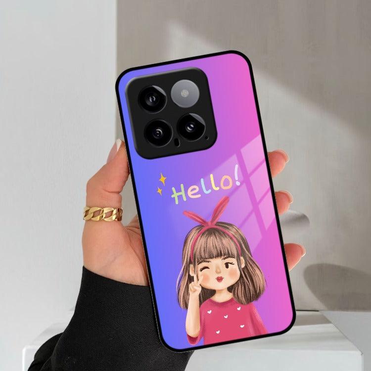 Cute Girl Hello Glass Case For Redmi/Xiaomi - ShopOnCliQ