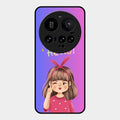 Cute Girl Hello Glass Case For Xiaomi 15 Ultra 5G