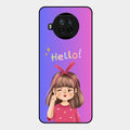 Cute Girl Hello Glass Case For Xiaomi Mi 10I 5G