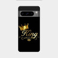 Cute King With Crown Glass Case For Google Pixel 8 Pro 5G