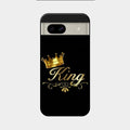 Cute King With Crown Glass Case For Google Pixel 8A 5G