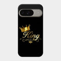 Cute King With Crown Glass Case For Google Pixel 9 5G