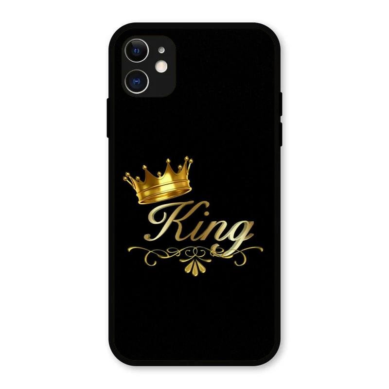 Cute King With Crown Glass Case For iPhone 11