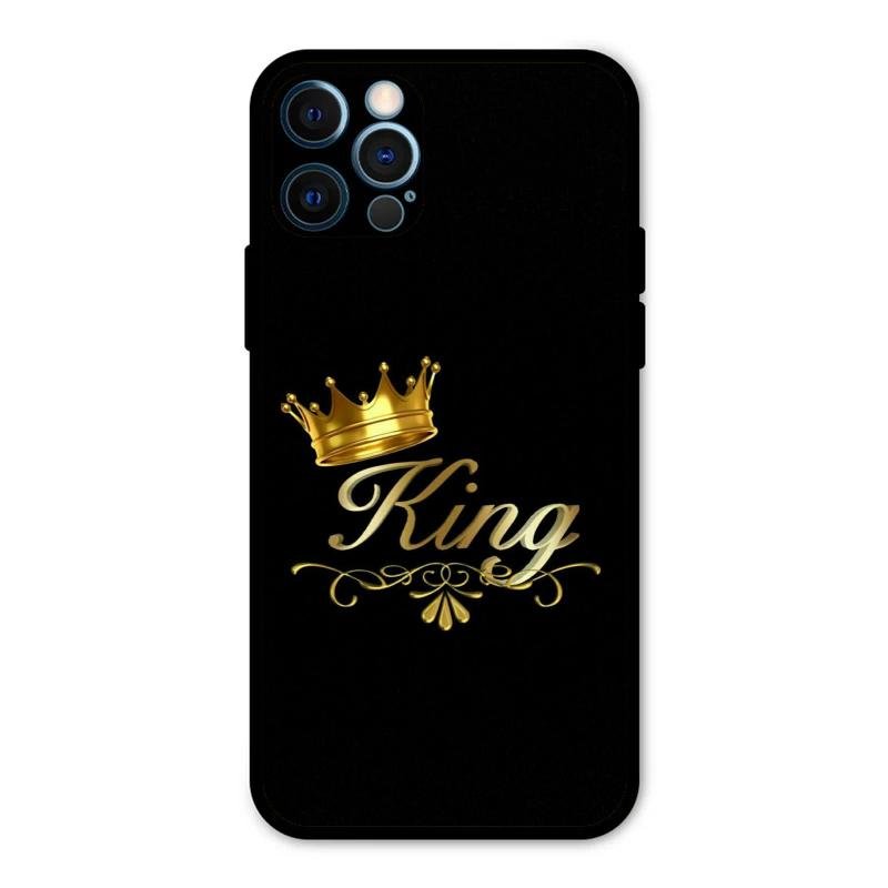 Cute King With Crown Glass Case For iPhone 12 Pro
