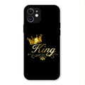 Cute King With Crown Glass Case For iPhone 12