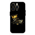 Cute King With Crown Glass Case For iPhone 14 Pro