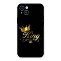 Cute King With Crown Glass Case For iPhone 14