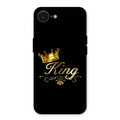 Cute King With Crown Glass Case For iPhone 16e