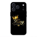 Cute King With Crown Glass Case For iPhone 17 Pro Max