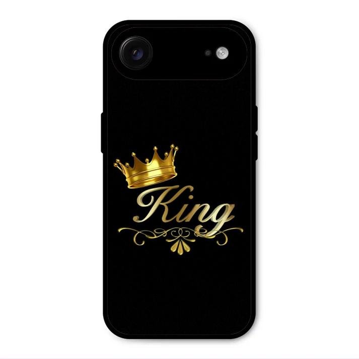 Cute King With Crown Glass Case For iPhone Air