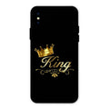 Cute King With Crown Glass Case For iPhone XS