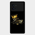 Cute King With Crown Glass Case For Iqoo 9 Pro 5G