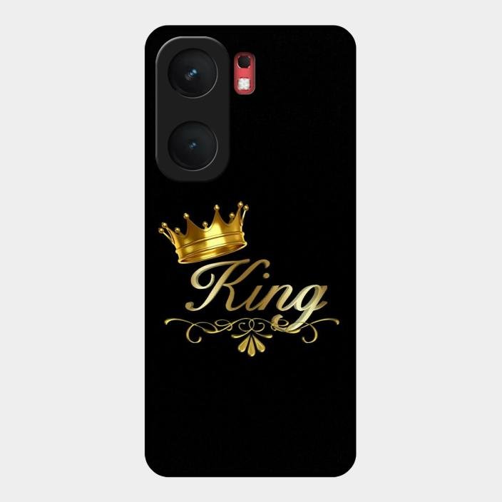 Cute King With Crown Glass Case For Iqoo Neo 9 Pro 5G