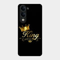 Cute King With Crown Glass Case For Iqoo Z10 Lite