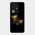 Cute King With Crown Glass Case For iQOO Z10x 5G