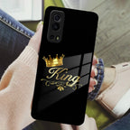 Cute King With Crown Glass Case For iQOO - ShopOnCliQ