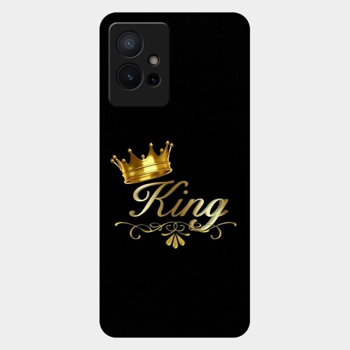 Cute King With Crown Glass Case For Iqoo Z6 5G