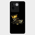 Cute King With Crown Glass Case For Iqoo Z7 Pro 5G