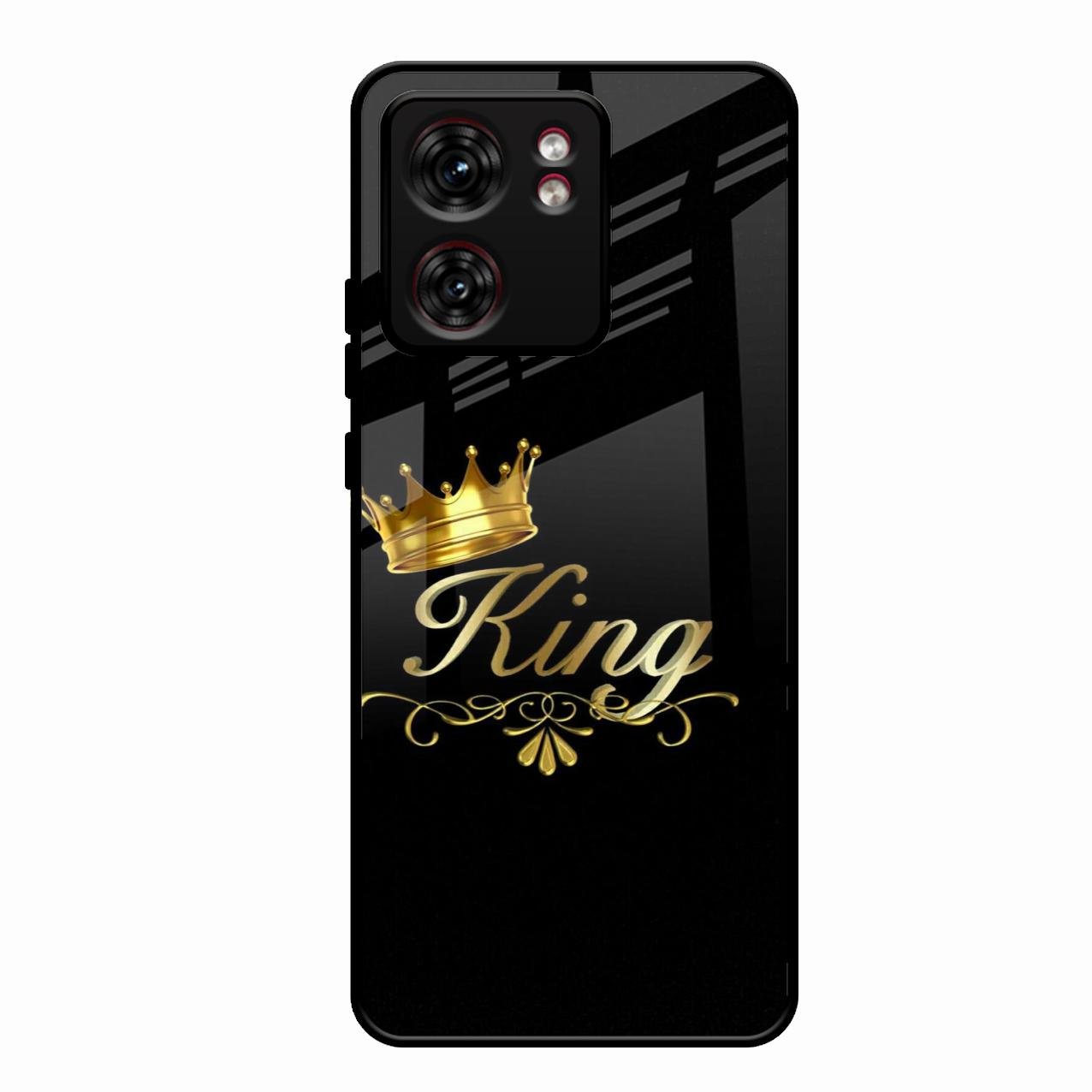 Cute King With Crown Glass Case For Motorola Edge 40