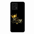 Cute King With Crown Glass Case For Motorola g84 5G