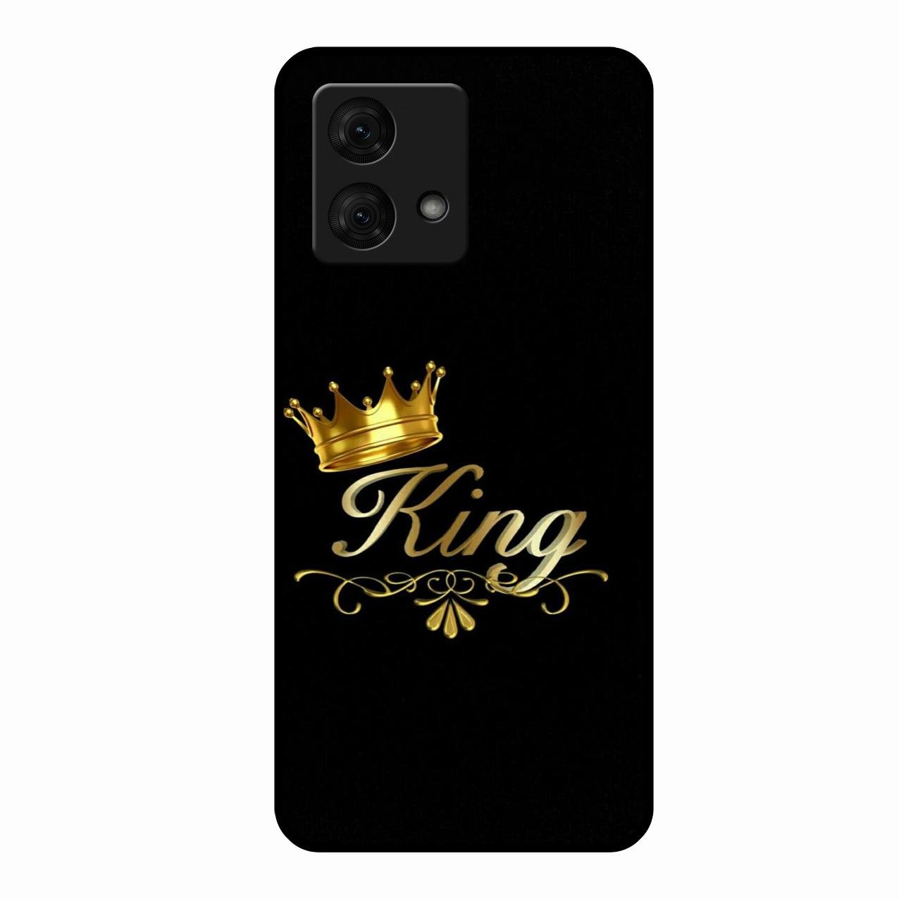 Cute King With Crown Glass Case For Motorola g84 5G