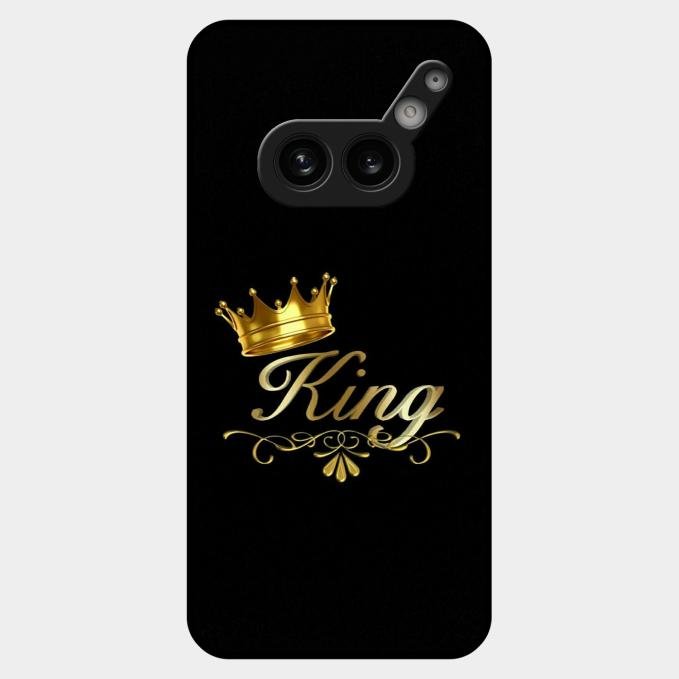 Cute King With Crown Glass Case For Nothing Phone 2A Plus
