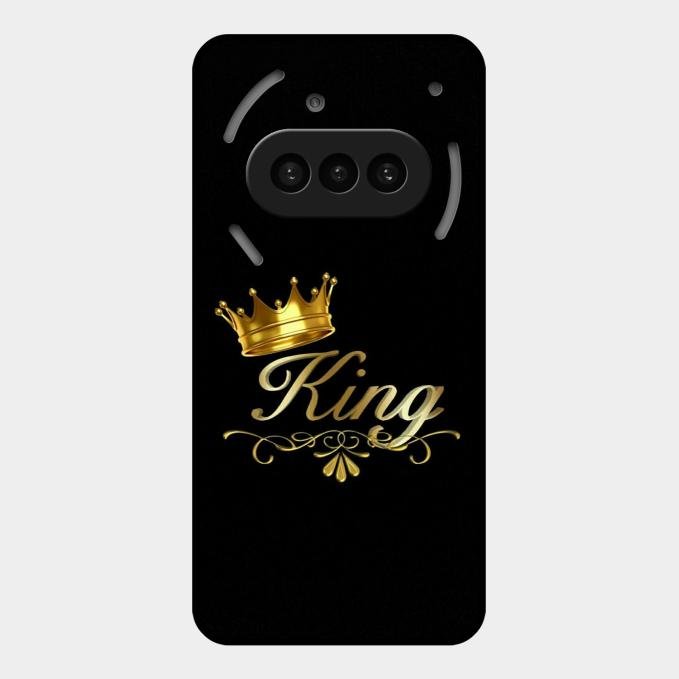 Cute King With Crown Glass Case For Nothing Phone 3A 5G