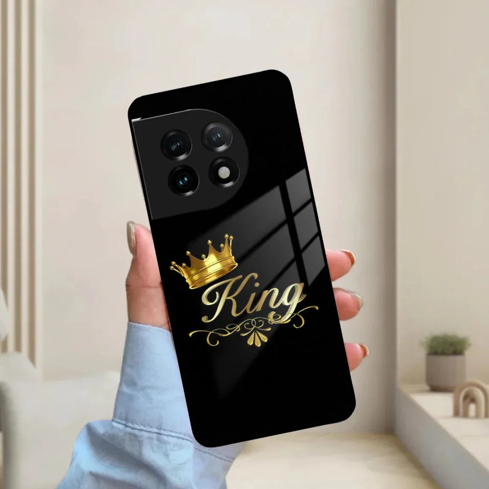 Cute King With Crown Glass Case For OnePlus - ShopOnCliQ