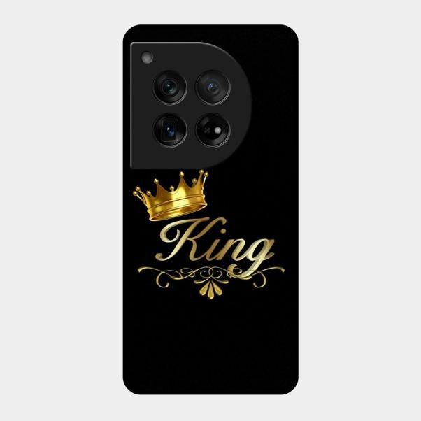 Cute King With Crown Glass Case For Oneplus 12 5G