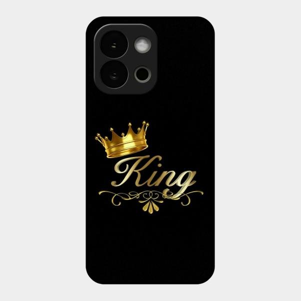 Cute King With Crown Glass Case For Oneplus 13S 5G