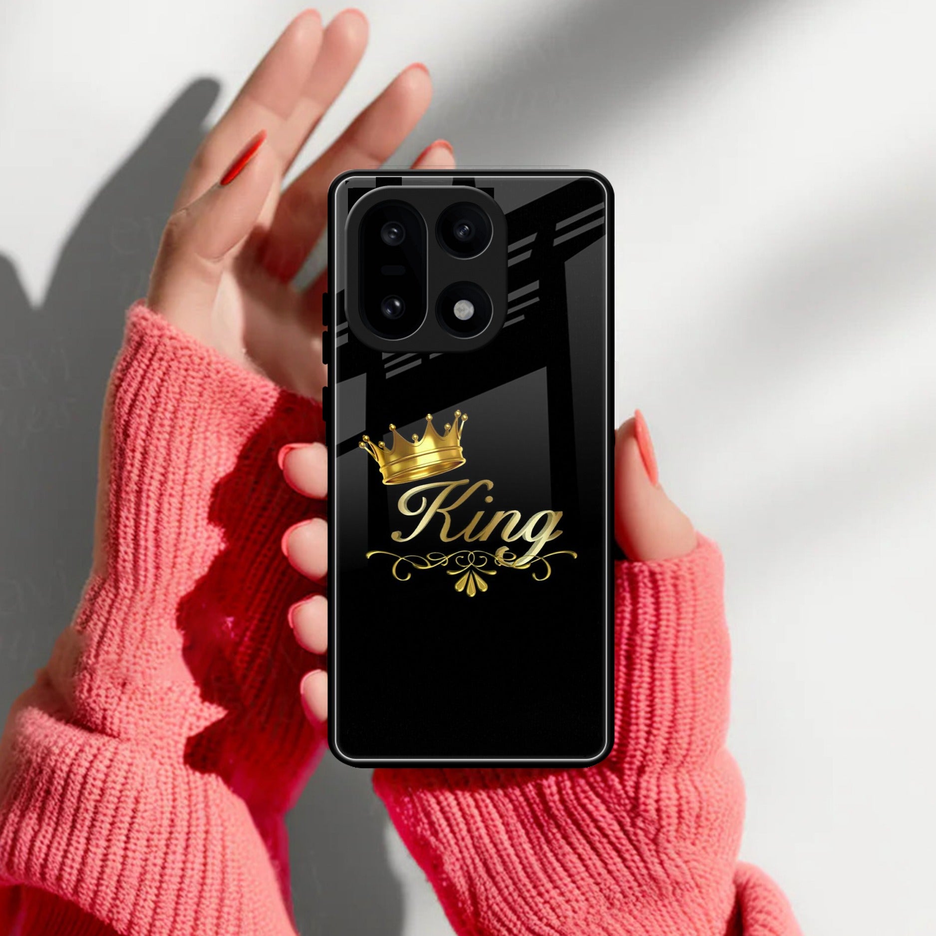 Cute King With Crown Glass Case For OnePlus 15 5G