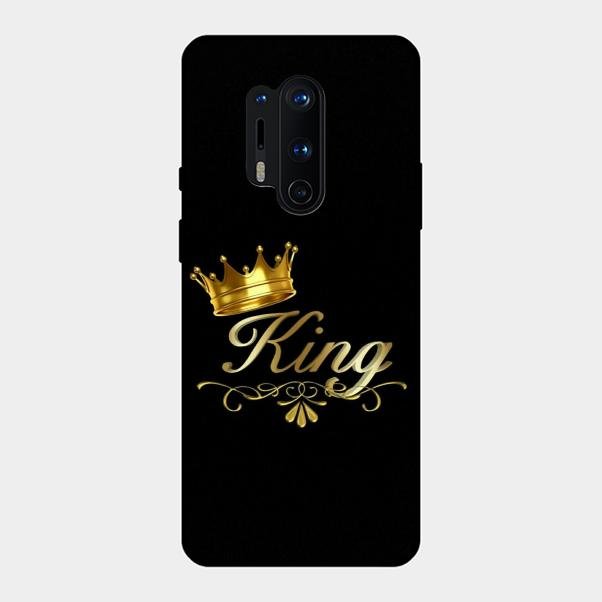 Cute King With Crown Glass Case For Oneplus 8 Pro