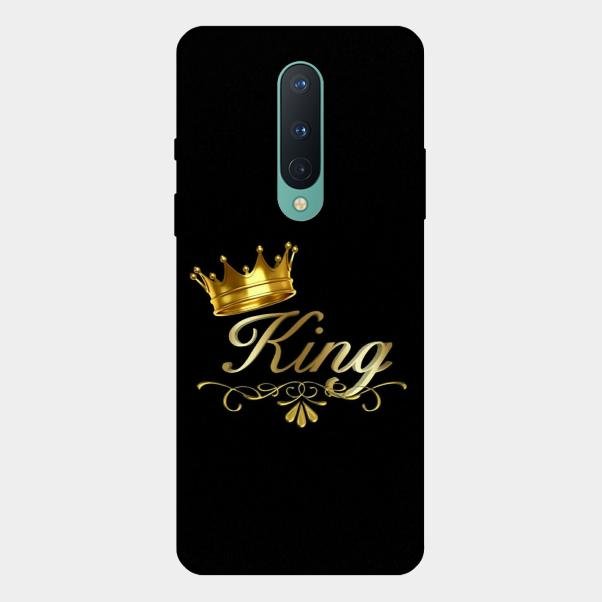 Cute King With Crown Glass Case For Oneplus 8