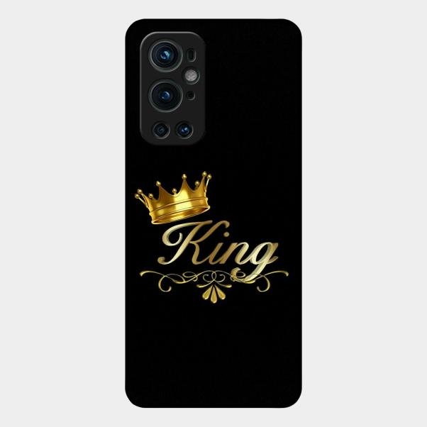 Cute King With Crown Glass Case For Oneplus 9 Pro 5G