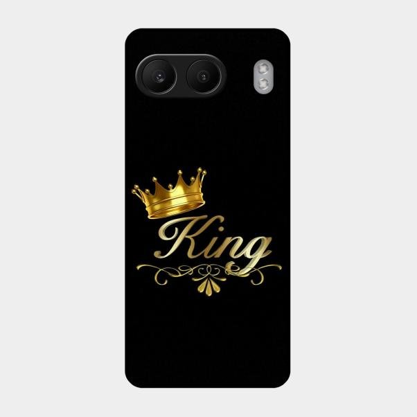 Cute King With Crown Glass Case For Oneplus Nord 4 5G