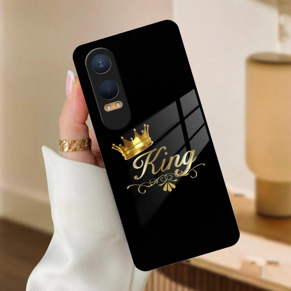 Cute King With Crown Glass Case For OnePlus