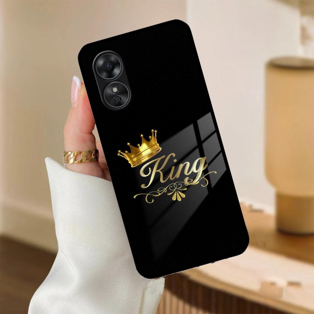 Cute King With Crown Glass Case For Oppo