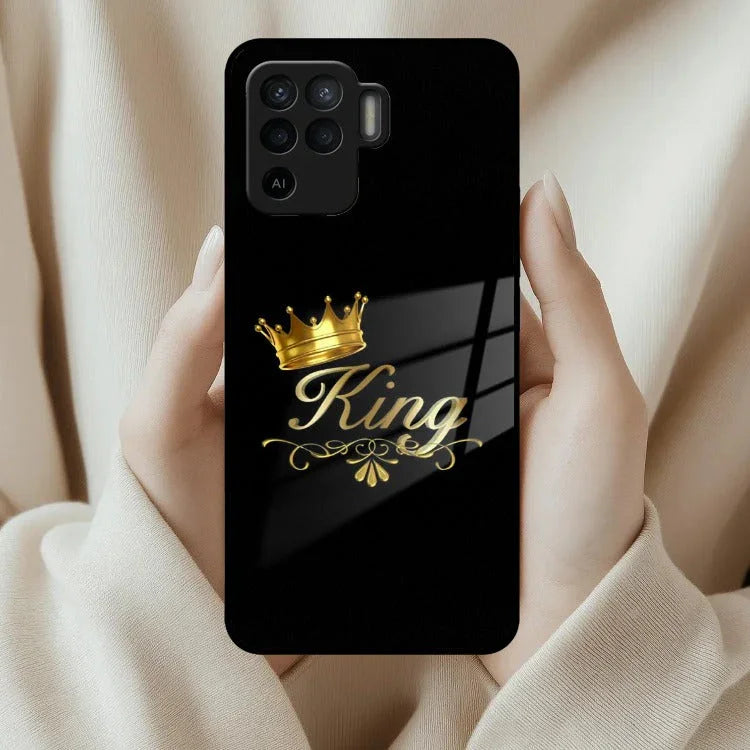 Cute King With Crown Glass Case For Oppo - ShopOnCliQ