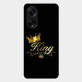 Cute King With Crown Glass Case For Oppo F23 5G