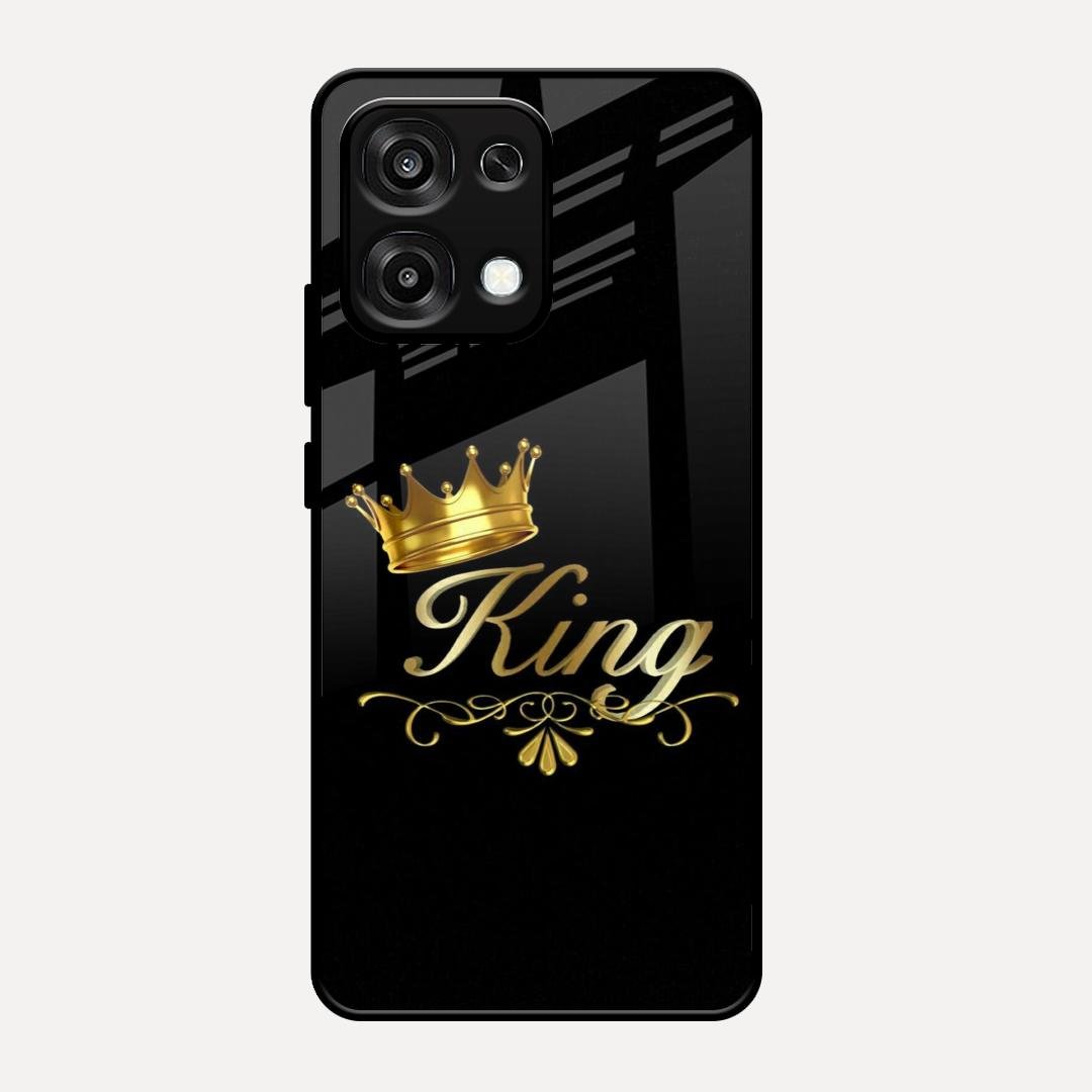 Cute King With Crown Glass Case For Oppo F31 5G