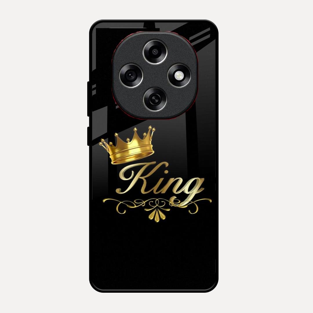 Cute King With Crown Glass Case For Oppo F31 Pro 5G